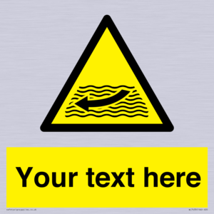 Custom Warning strong river flows